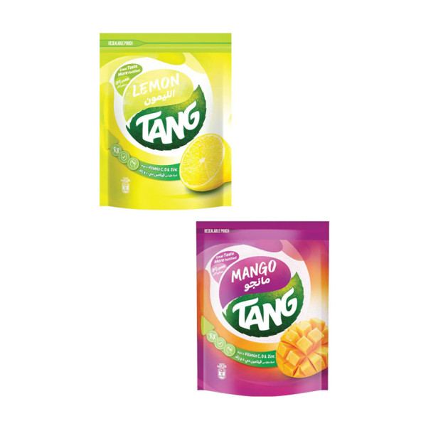 TANG MANGO AROMALI TOZ İÇEÇEK MEYVE SUYU 375 GR +TANG LİMON AROMALI TOZ İÇEÇEK MEYVE SUYU 375 GR