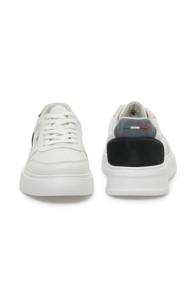 Lumberjack SABA 4FX 101511763 Erkek Hakiki Deri Sneaker Ayakkabı Beyaz 40-45 - Resim 2