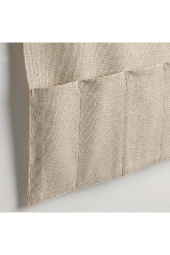 Nereby 45x60 Cm Duvar Rayına Asılabilir 6 Gözlü Natürel Düzenleyici Cep Organizer - Resim 3