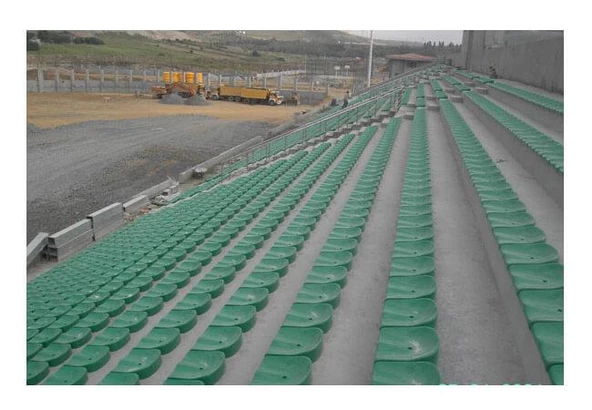 Stadyum Koltuğu Arkalıksız, Tribün Koltuğu Plastik Kırmızı - 7