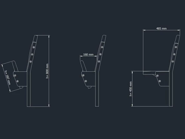 Stadyum Koltuğu Açılır Katlanır Kırmızı - 3