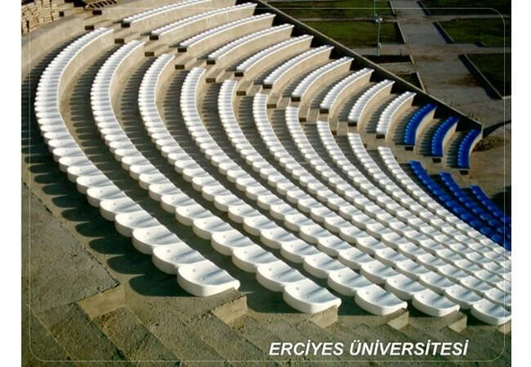 Stadyum Koltuğu Arkalıksız, Tribün Koltuğu Plastik Beyaz - 6