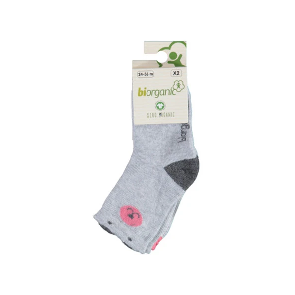 Biorganic Cute Bear 2'li Bebek Çorabı 68378