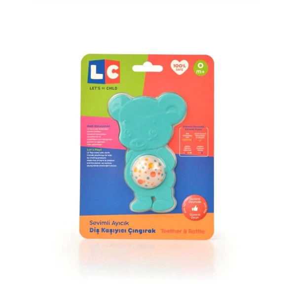 Let's Be Child Sevimli Ayıcık Diş Kaşıyıcı Çıngırak 30860 - 3