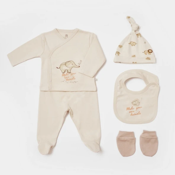 Bibaby Animals Kingdom 5'li Bebek Hastane Çıkış Seti 62319