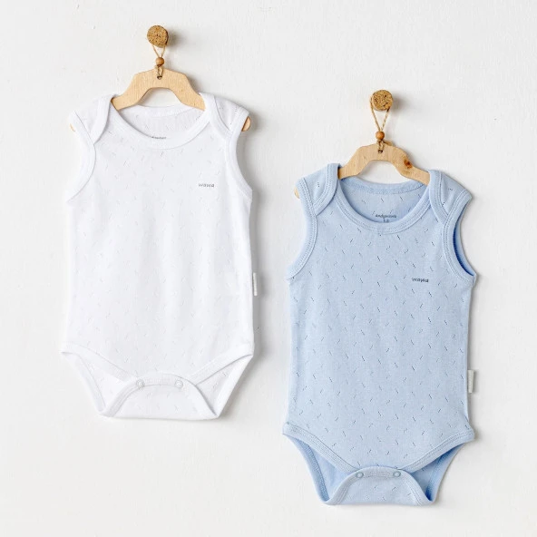 Andywawa Jacquard Kolsuz 2'li Bebek Body AC24702