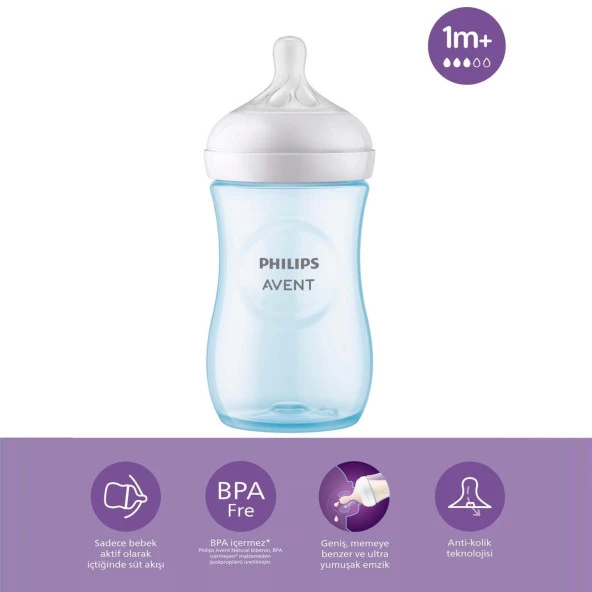 Philips Avent Natural Response PP Biberon 260ml 1+ Ay - 3
