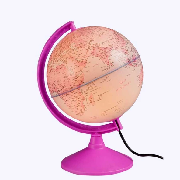 Gürbüz Işıklı Siyasi Küre Pembe 20 Cm