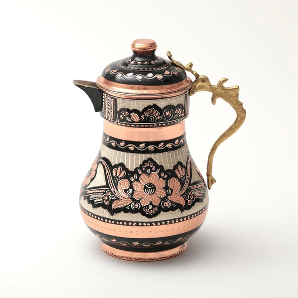 Erzincan El İşlemeli Bakır ÖRDEK KAPAKLI SÜRAHİ MİNESİZ