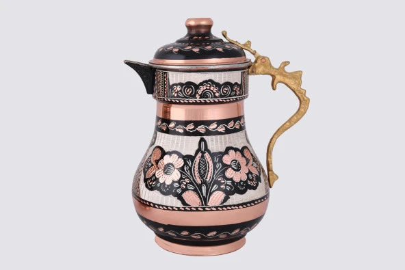 Erzincan El İşlemeli Bakır ÖRDEK KAPAKLI SÜRAHİ MİNESİZ - 2