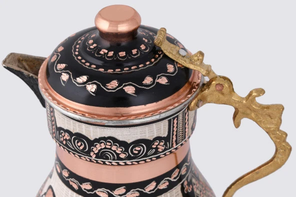 Erzincan El İşlemeli Bakır ÖRDEK KAPAKLI SÜRAHİ MİNESİZ - 4