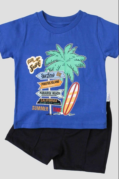 Palmiye Bakılı Tişört Ve Kapri 2'li Takım - Resim 2