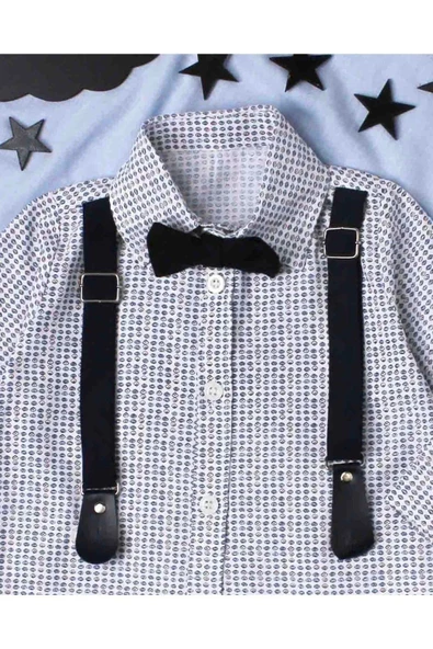 Gömlekli Papyonlu Salopetli Erkek Bebek Takımı Doğum Günü, Düğün, Nişan, Mevlüt - 10