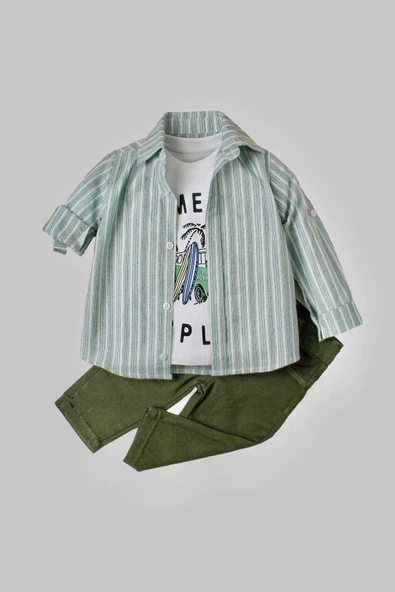 Bebek Gömlekli Takım Kolu Katlamalı Pamuklu Doğum Günü Nişan Kına Parti - Resim 6