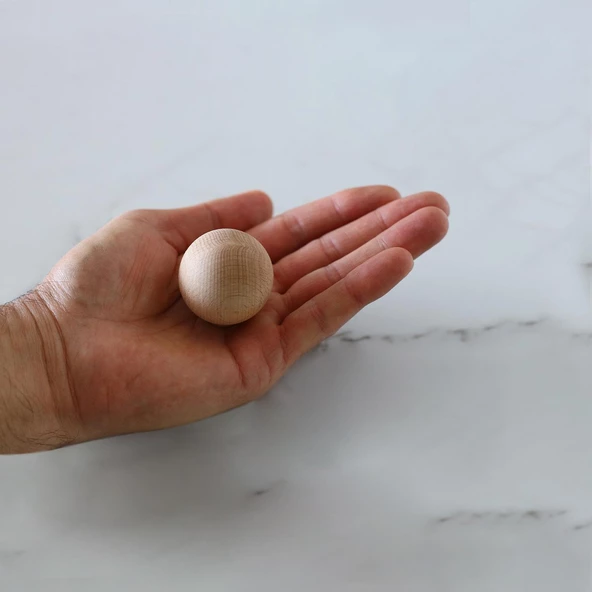 Ahşap Küre Düğme Kulp Tek Vidalı Çekmece Mobilya Mutfak Dolabı Dolap Kulpu Kulbu Kulpları - 3