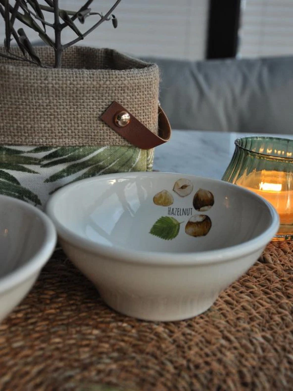 Hisar Hazelnut Porselen 2 li Kase 14 cm - 2