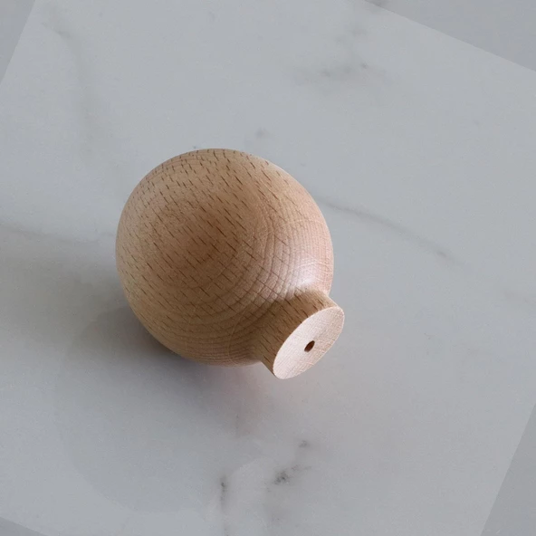 Ahşap Küre Düğme Kulp Tek Vidalı Çekmece Mobilya Mutfak Dolabı Dolap Kulpu Kulbu Kulpları - 5