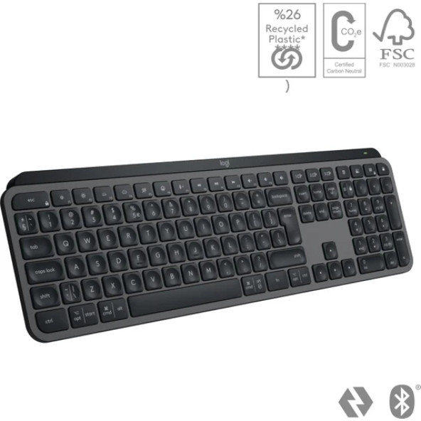 Logitech MX Keys S 920-011594 Bluetooth ve Wireless Kablosuz Klavye