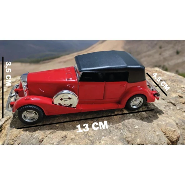 Nostaljik Metal Çek Bırak Araba Kırmızı Kapılar Açılır ( 1/36 Ölçek ) Mod:3 - 3