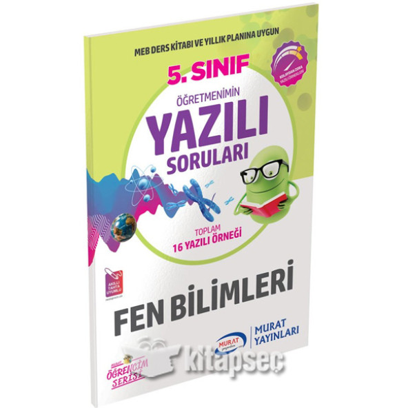 5. Sınıf Fen Bilimleri Öğretmenimin Yazılı Soruları Murat Yayınları