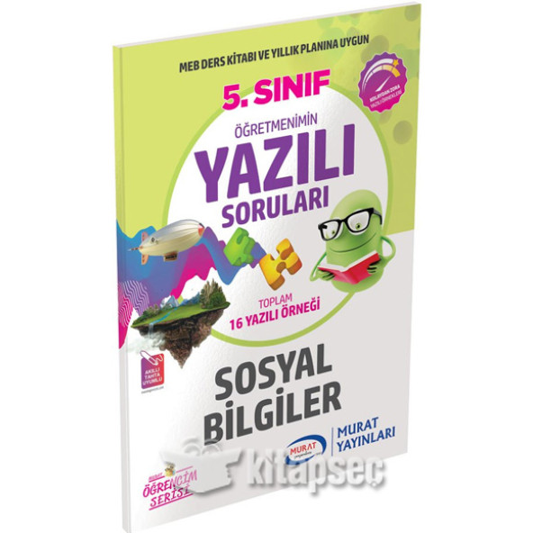 5. Sınıf Sosyal Bilgiler Öğretmenimin Yazılı Sınav Soruları Murat Yayınları