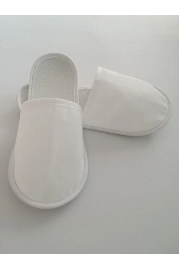 Otel Terlik Tek Kullanımlık Tela Beyaz 10 Çift ürün görseli 1