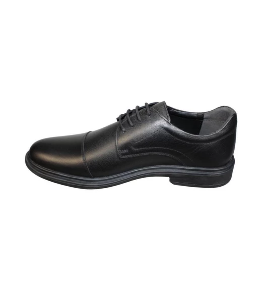 POLARİS Erkek Siyah Hakiki Deri 5 Nokta Anatomic Klasik Baba Ayakkabısı - Resim 3