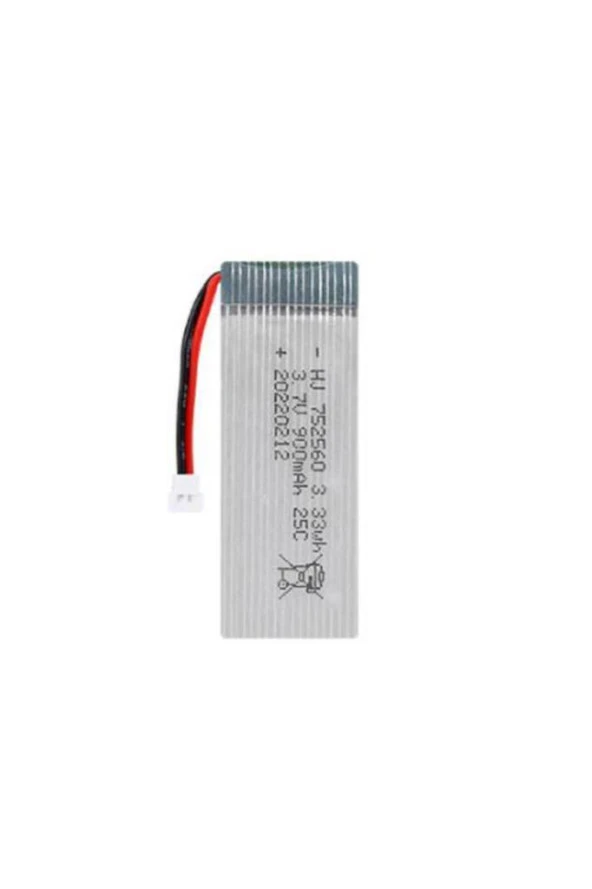 Lipo Pil 3.7V 900mAh 25C Dron ve RC Model Bataryası HX2.54 Soket