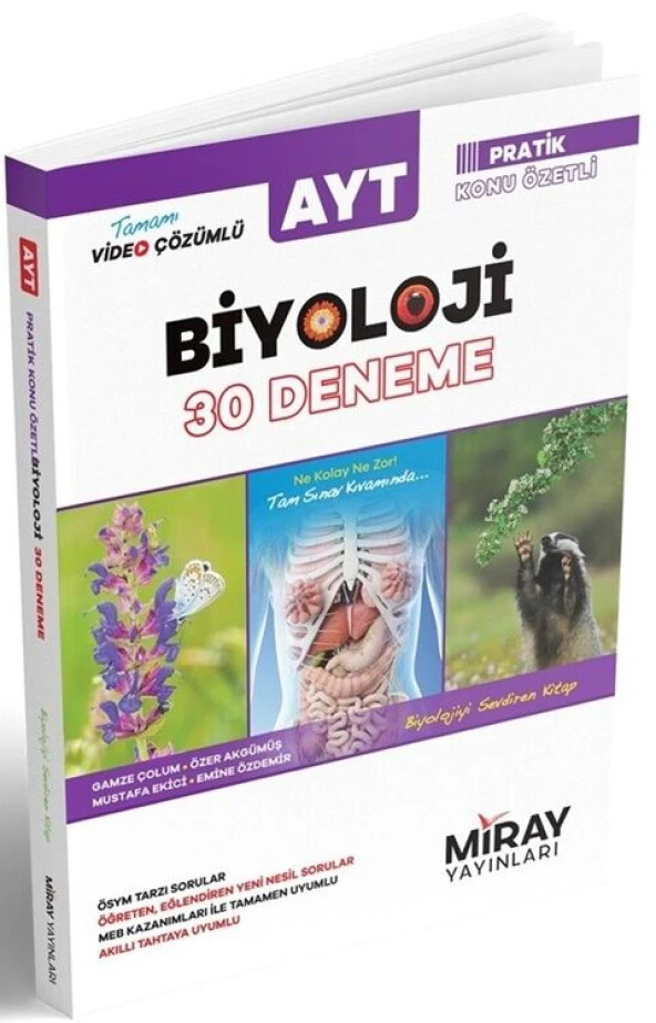 Miray Yayınları AYT Biyoloji 30 Deneme - Resim 2