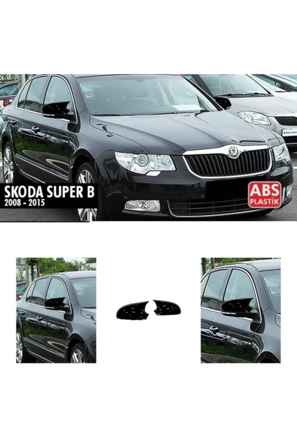 Skoda Superb Yarasa Ayna Kapağı 2008-2015 Arası Uyumlu  Super B Batman Ay