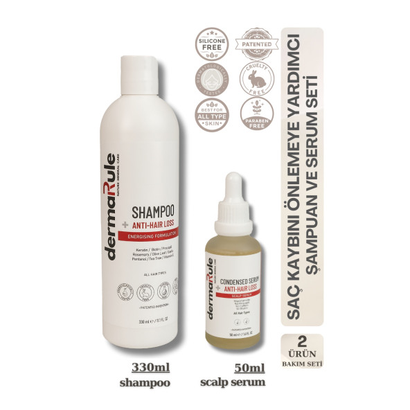 DERMARULE ENERGISING ŞAMPUAN VE CONDENSED SERUM Saç Dökülmesi Karşıtı Hacim Veren ve Besleyen Bakım Seti ürün görseli 1