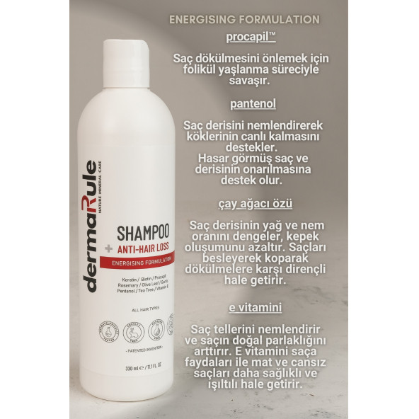 DERMARULE ENERGISING ŞAMPUAN VE CONDENSED SERUM Saç Dökülmesi Karşıtı Hacim Veren ve Besleyen Bakım Seti - Resim 2