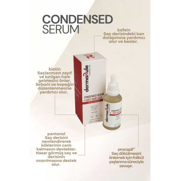 DERMARULE ENERGISING ŞAMPUAN VE CONDENSED SERUM Saç Dökülmesi Karşıtı Hacim Veren ve Besleyen Bakım Seti - Resim 3