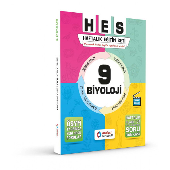 9. Sınıf Biyoloji Set ( Hes Serisi ) Ordinat Yayınları