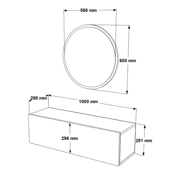 L'occi Concept Lisboa Aynalı Dresuar Ahşap Çıtalı Set LI2-AW - 4