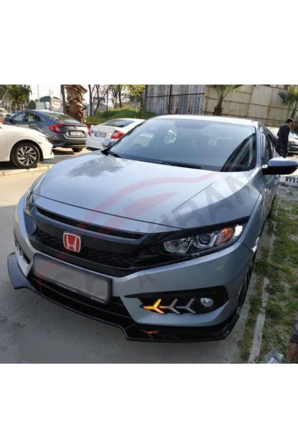 Honda Civic Fc5 Fk7 3 Parça Ön Lip - 4