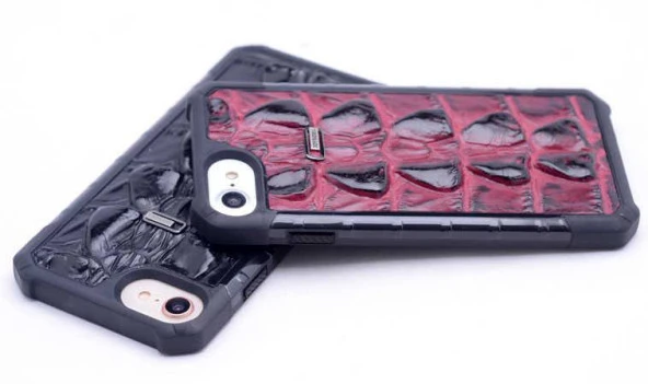 iPhone X Kılıf Crocow Kapak Timsah Deri Desenli Gerçek Deri Arka Kapak - 6
