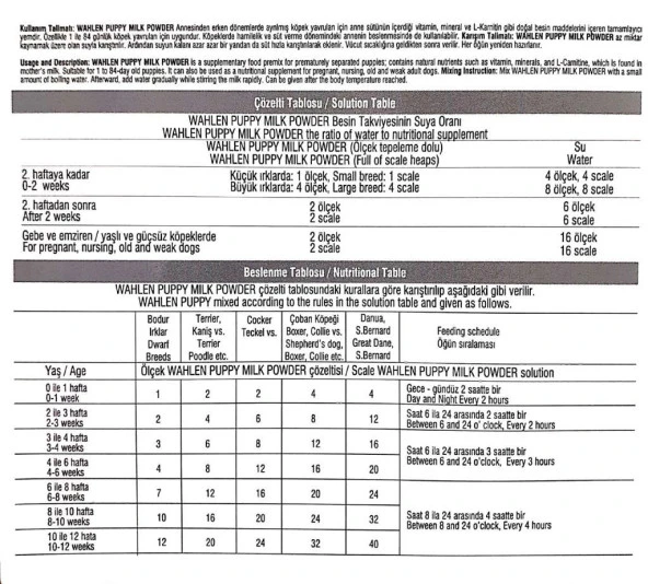 Wahlen Puppy Milk Yavru Köpek Süt Tozu 230 Gr - 2