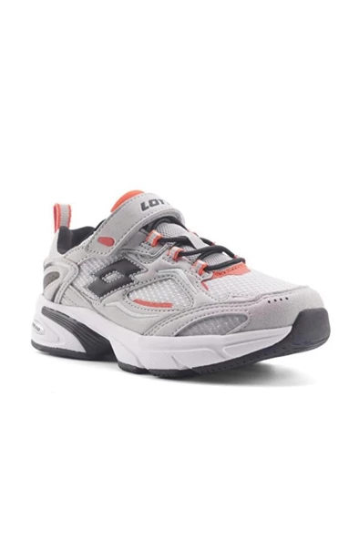 Lotto NORWELL B PS 4FX 101503136 Erkek Çocuk Spor Ayakkabı Gri Turuncu 31-35