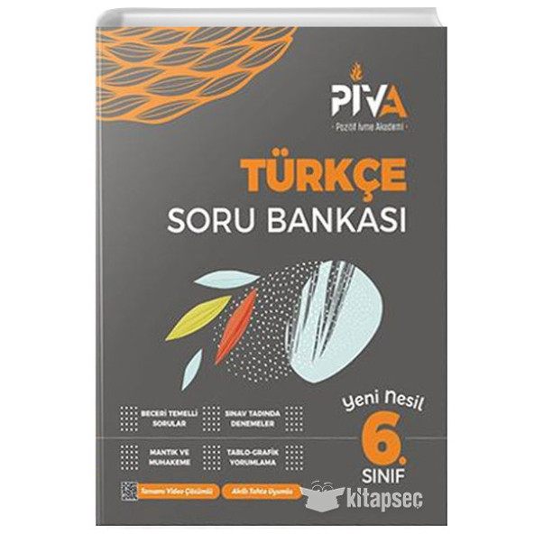 6. Sınıf Türkçe Soru Bankası Piva Yayınları