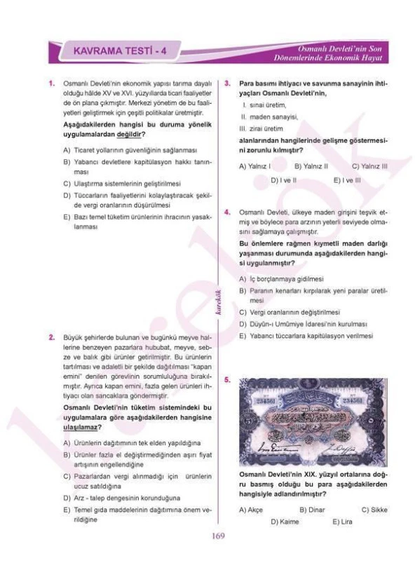 11.Sınıf Tarih Soru Bankası Karekök Yayınları - Resim 4