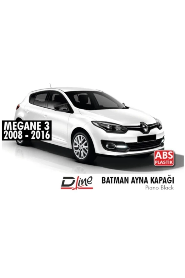 Megane 3 Batman Yarasa Ayna Kapağı 2009 - 2016 Piano Black