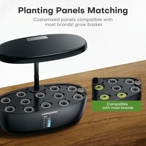 Ahopegarden Topraksız Yetiştirme Sistemi: 12 Pods Bitki Çimlendirme Kiti - 2