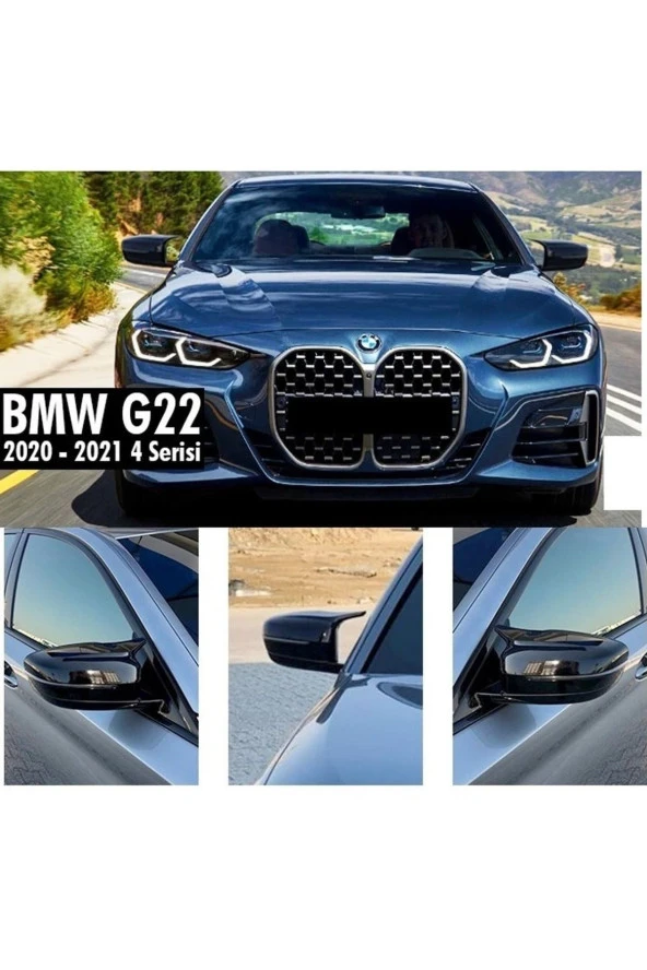 Bmw 4 Serisi G22 Batman Yarasa Ayna Kapağı Piano Black 2020 Ve Üzeri