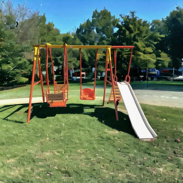 Çocuk Oyun Parkı BOSET01, Salıncak ve Kaydırak Seti - 3