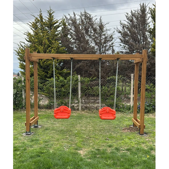 Ahşap Salıncak ASL02, Park Salıncağı 2'li Model - 5