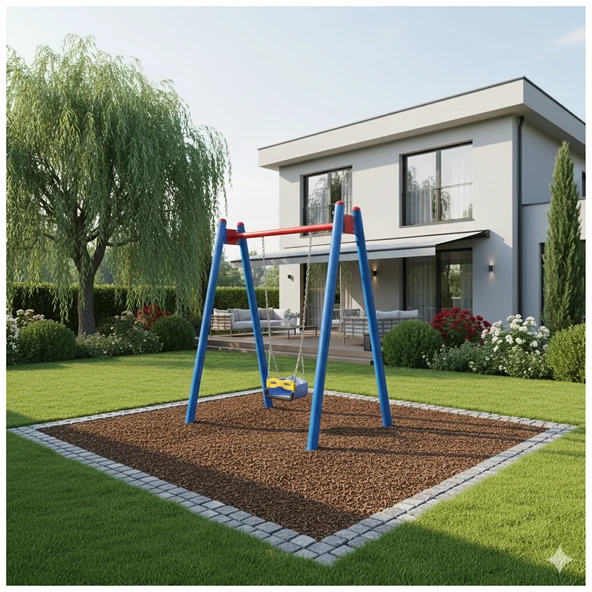 Park Salıncak Tekli, Klasik Salıncak Modeli, Standart Korkuluklu Koltuk