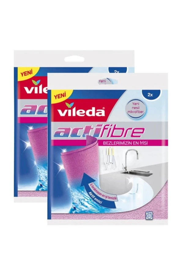 Vileda Actifibre Temizlik Bezi 2 Li X 2 Adet