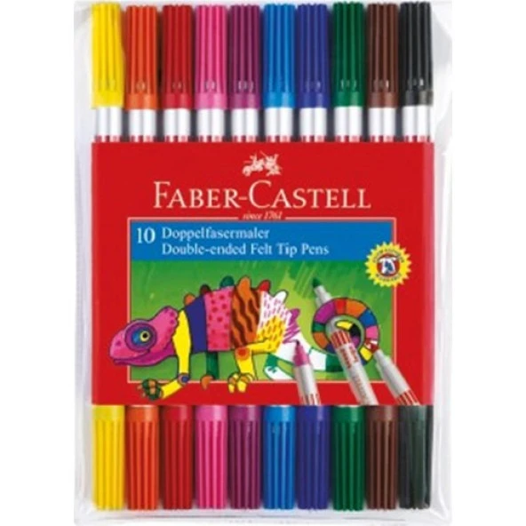 Faber Castell Çift Taraflı Keçeli 10 Lu