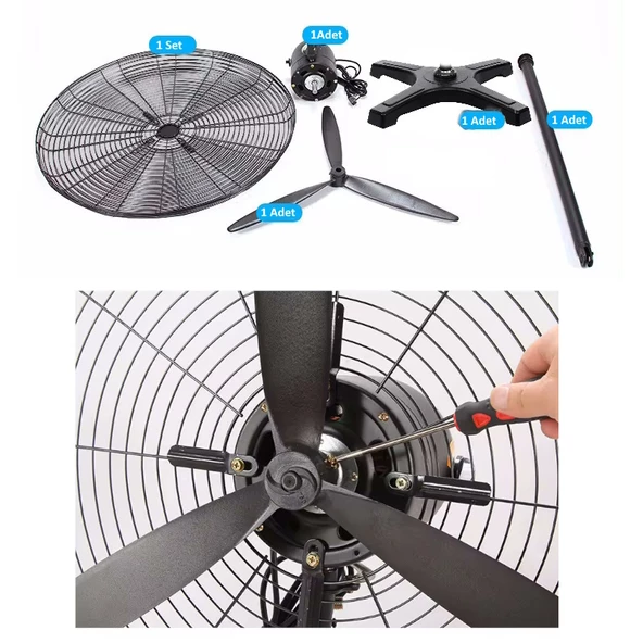 Ventus VS3010 Mega Boy 30" Vantilatör Sanayi Tipi 150W Ayaklı - 9